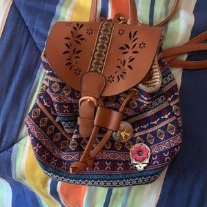 Tribal Printed Mini Backpack